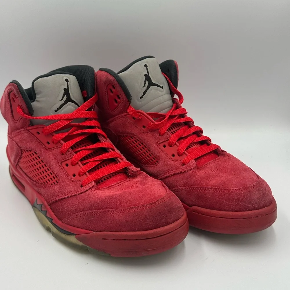 Jordan 5‎ Retro Red Suede Size 11 Men | 2017 OG Box | No Lace Locks